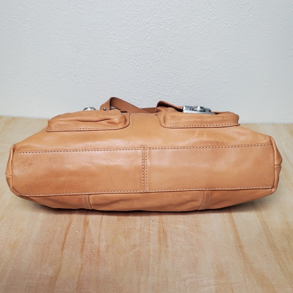 Kate Landry Natural Leather Moto Tote Bag - Picture 6 of 12